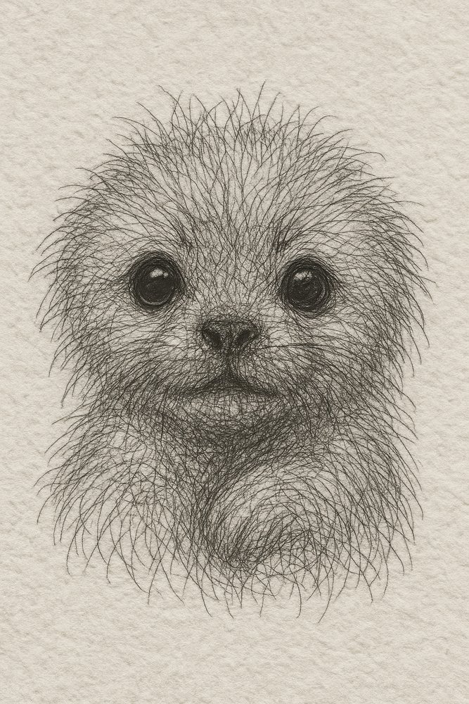 Retrato de um cachorrinho fofinho de Natalie Bruns