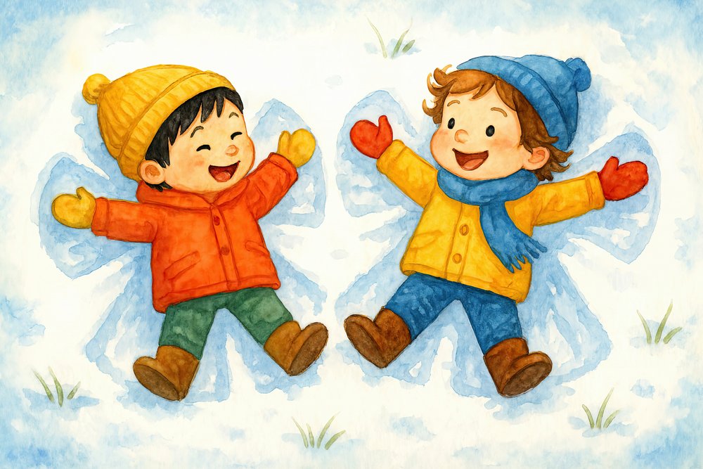 Anjos de neve felizes de Natalie Bruns