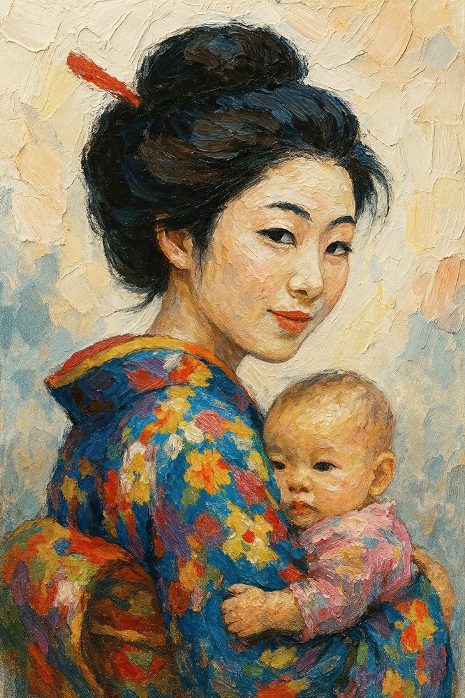 Mãe e filho japoneses de Natalie Bruns