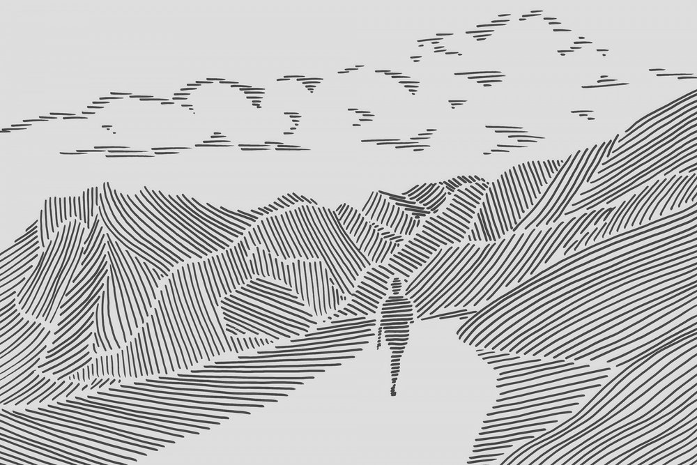 Trilho minimalista na montanha de Natalie Bruns