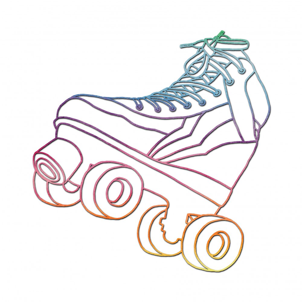 Skate Retro Rainbow de Natalie Bruns
