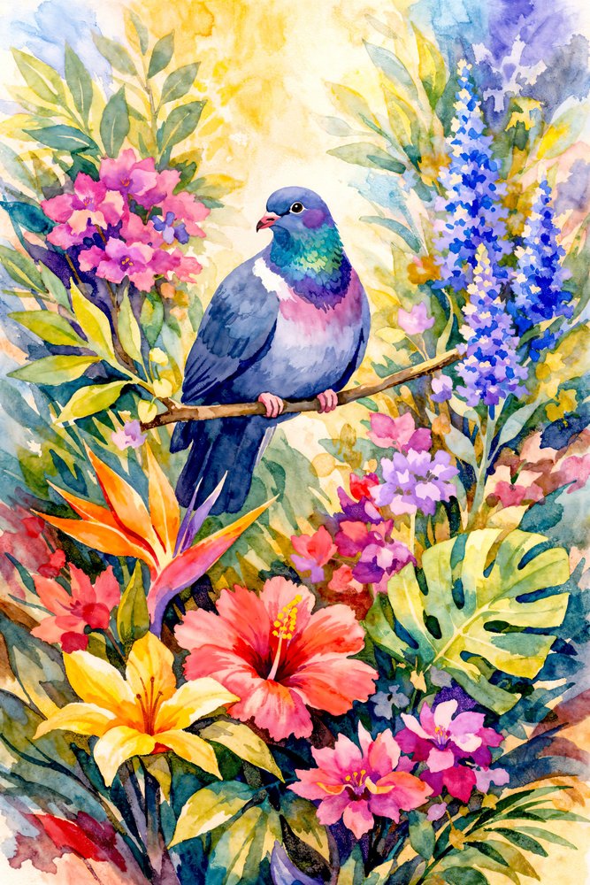 Pombo-do-jardim-tropical de Natalie Bruns