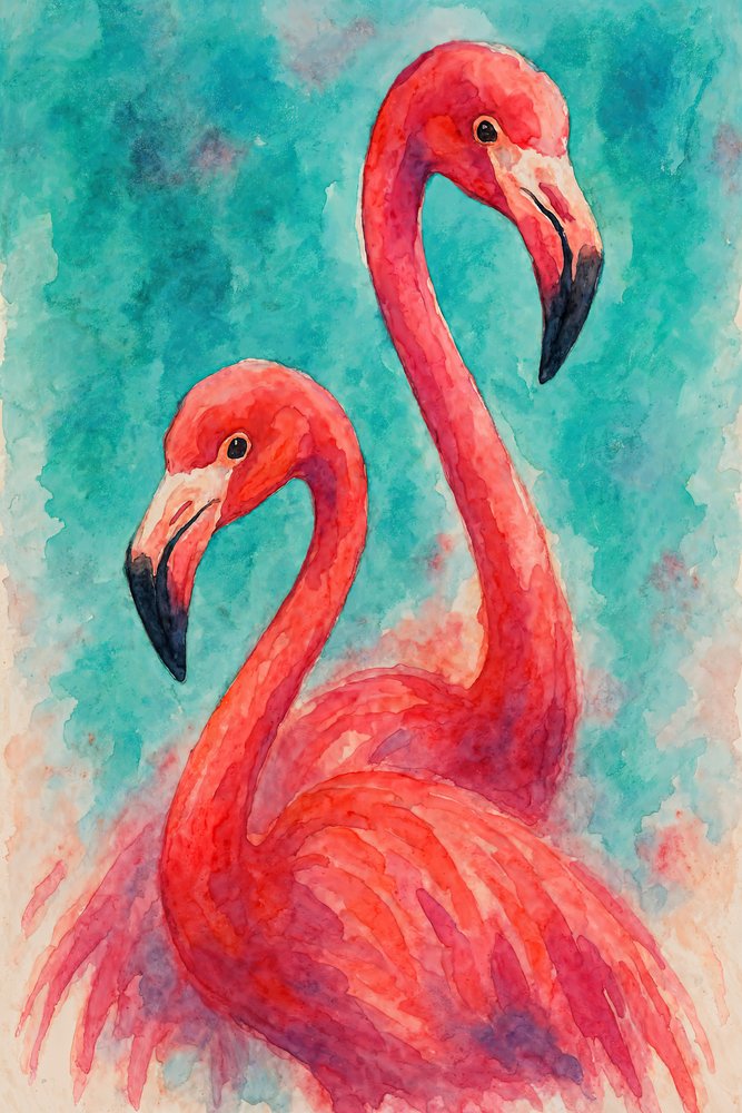 Flamingos-rosa tropicais de Natalie Bruns