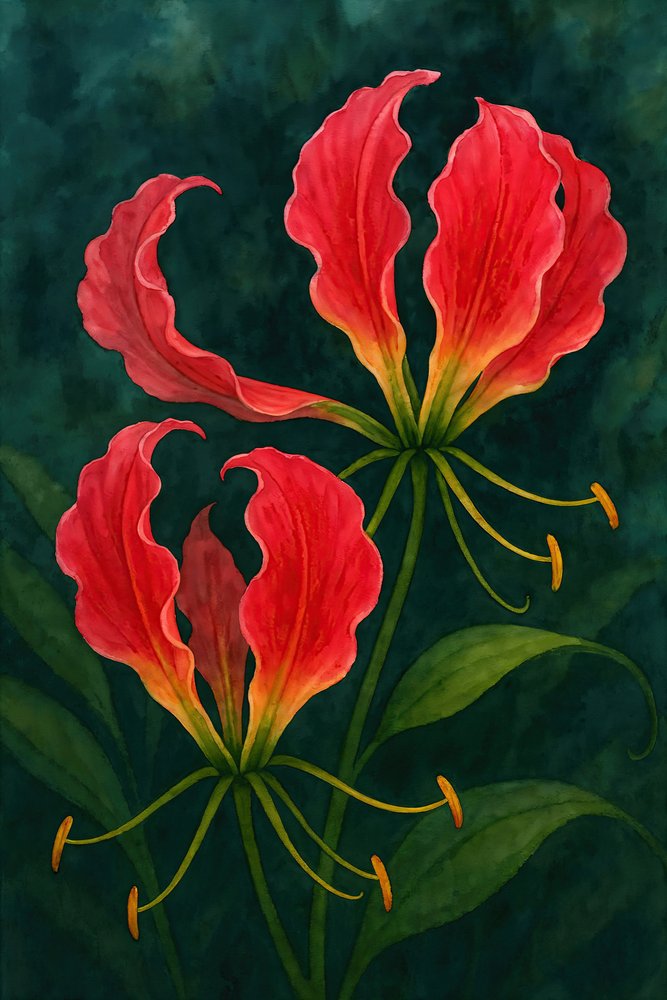 Lírios tropicais vibrantes de Natalie Bruns
