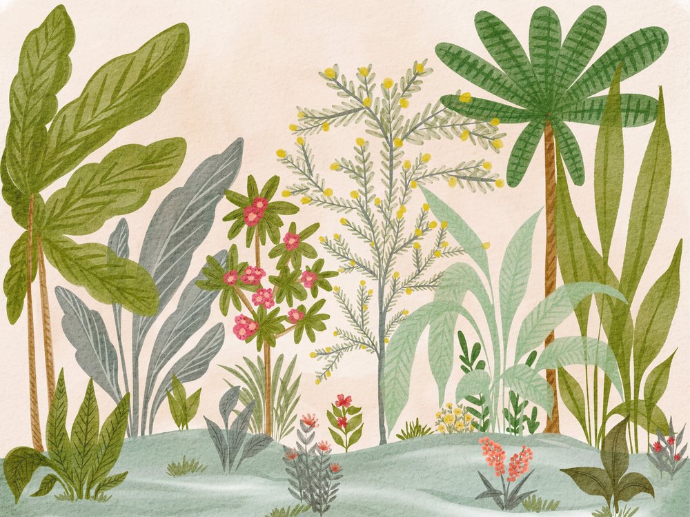 Jardim tropical exuberante de Nikita Jariwala