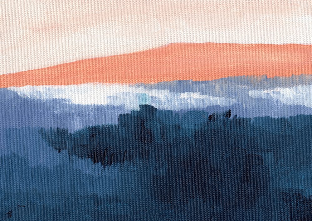 Montanhas Azuis Envoltas em Nevoeiro de Nikita Jariwala