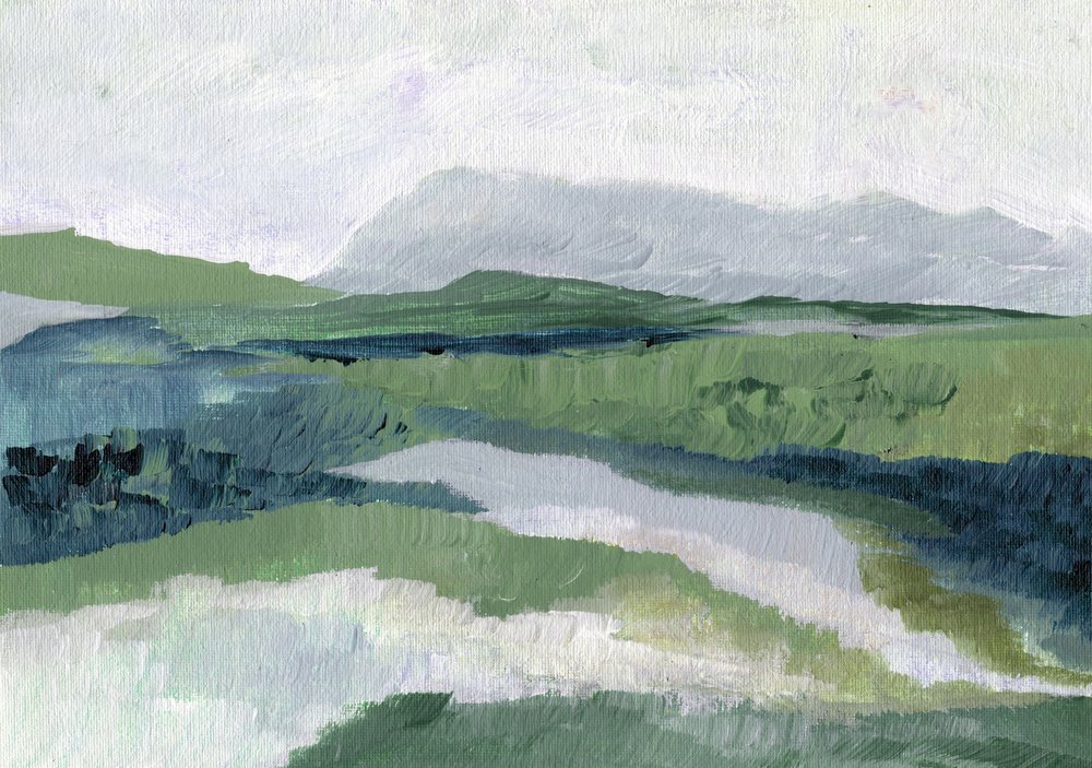 Paisagem verde enevoada de Nikita Jariwala