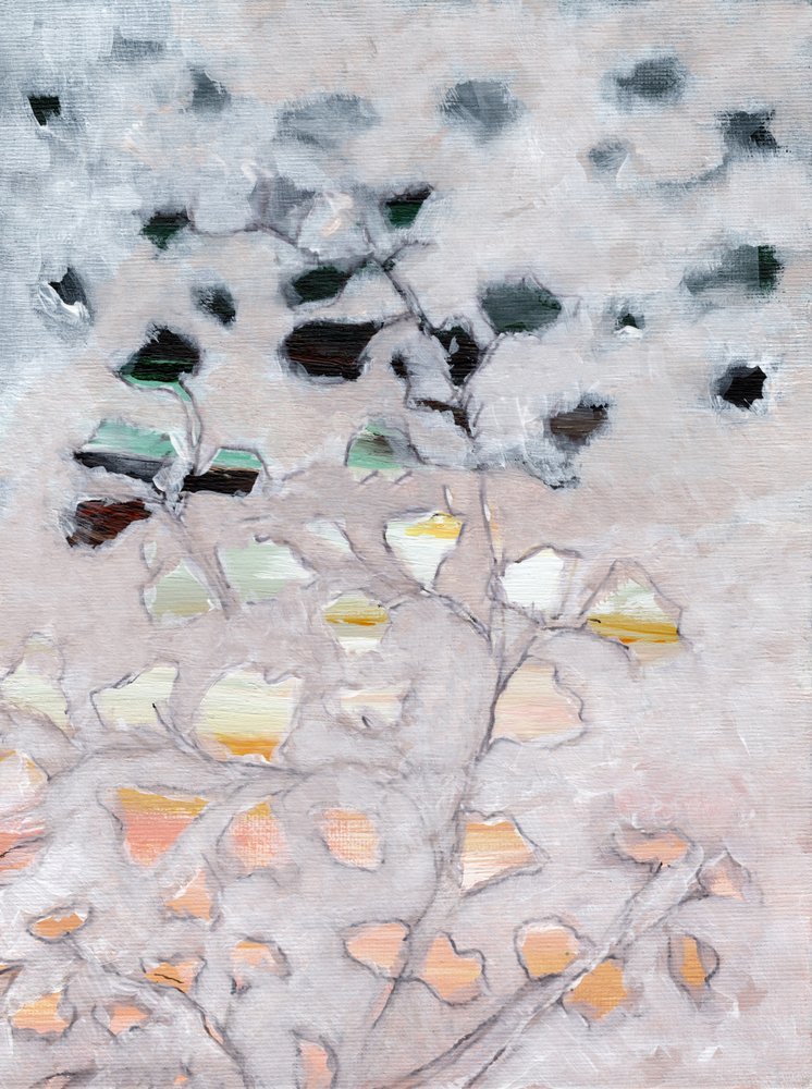 Motivos botânicos abstratos em tons suaves de Nikita Jariwala