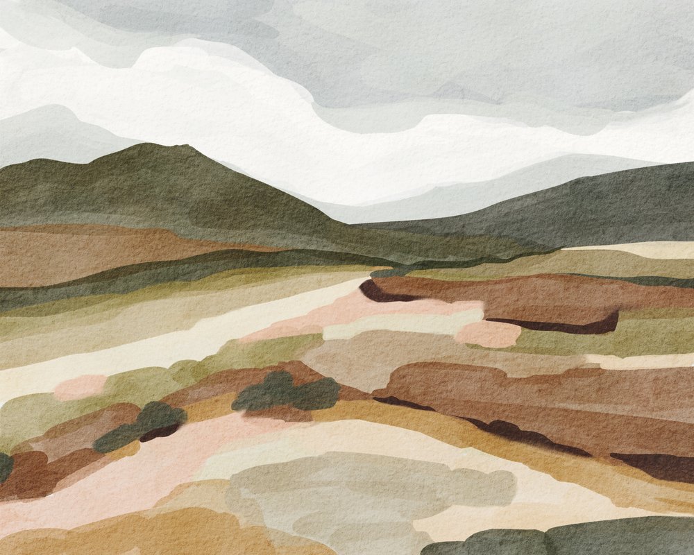 Paisagem montanhosa em tons suaves de Nikita Jariwala