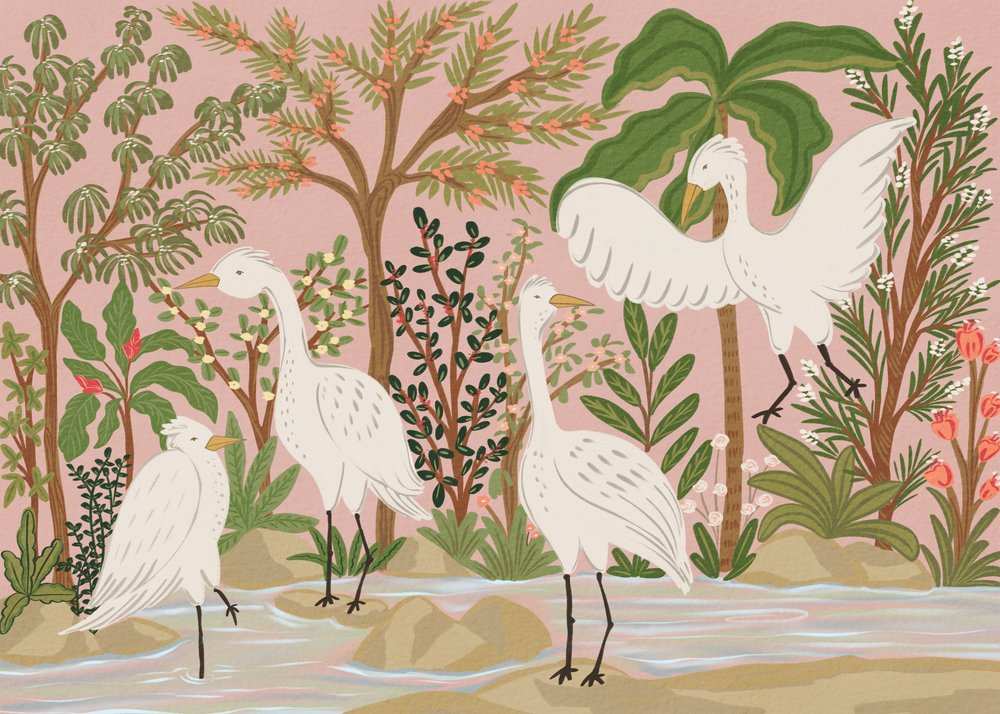 Garças-da-selva tranquilas de Nikita Jariwala