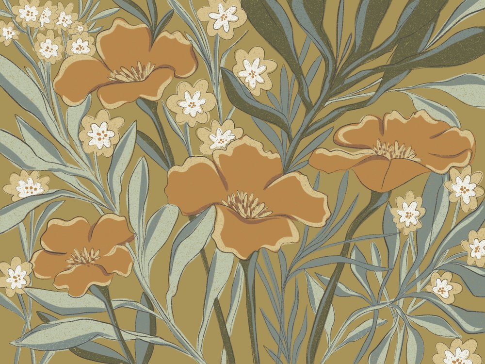 Flores de laranjeira estilizadas de Nikita Jariwala