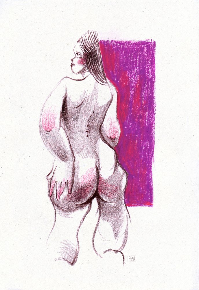 Forma Feminina Roxa de Olga Skomorokhova