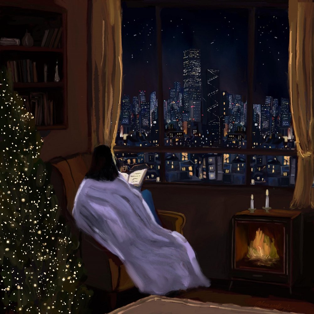 Acolhedora noite de Natal na cidade de Osheensgallery