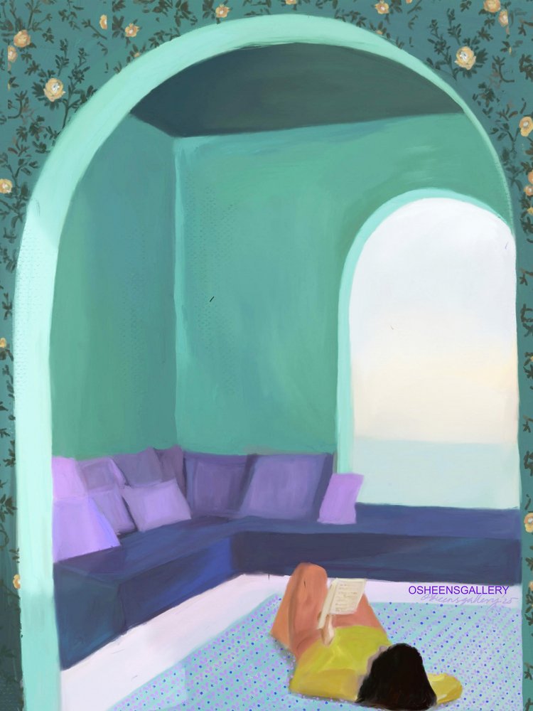 Recanto de leitura tranquilo de Osheensgallery