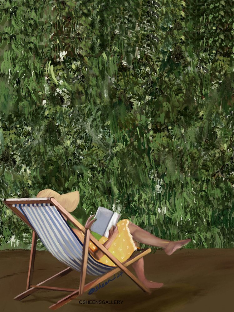 Ler no jardim de Osheensgallery