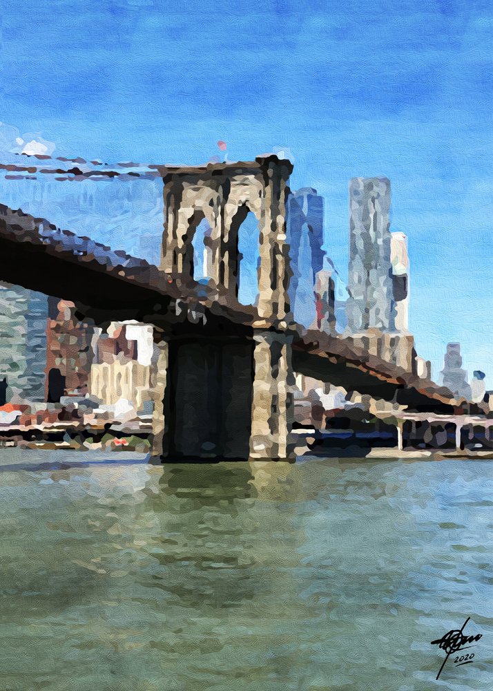 Reflexos da Ponte de Brooklyn de Osvaldo Russo
