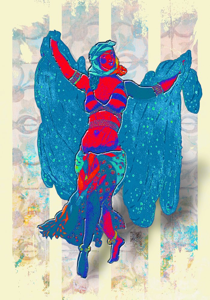 Dançarina do ventre colorida de Osvaldo Russo