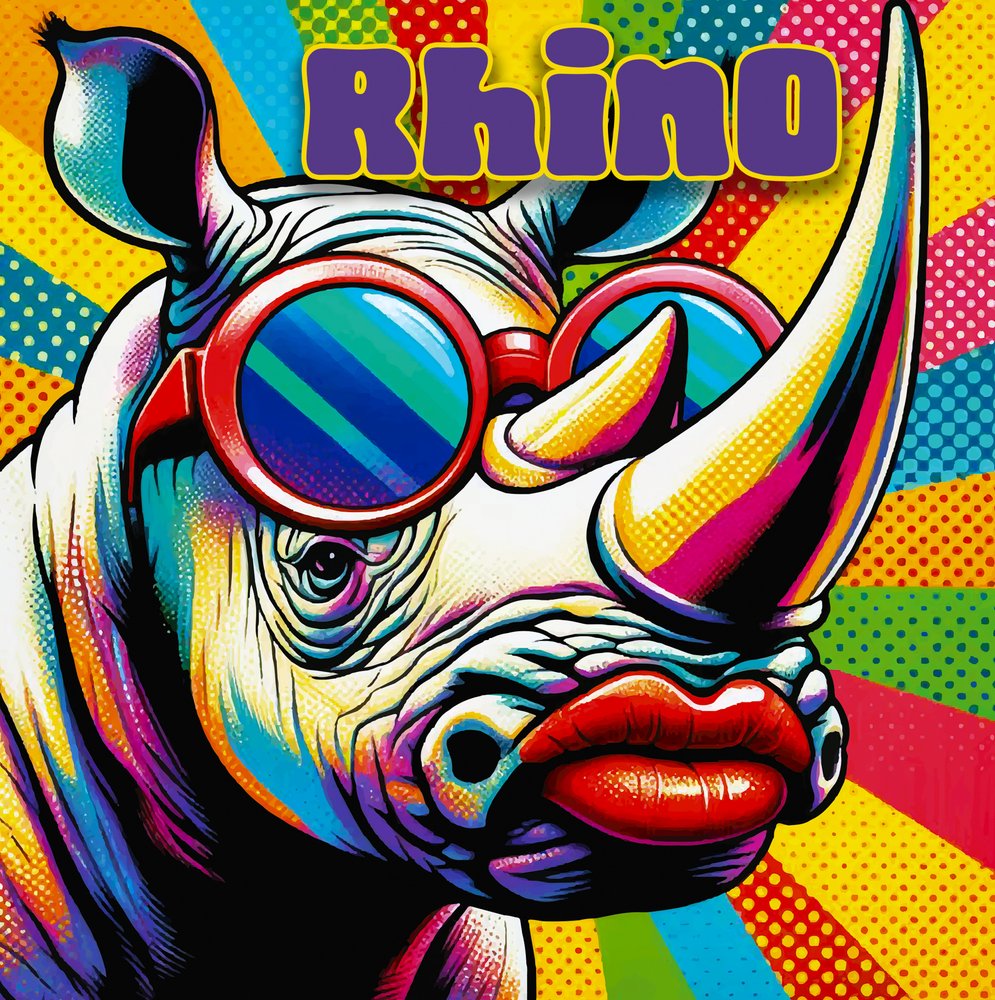 Rinoceronte Pop Colorido de Osvaldo Russo