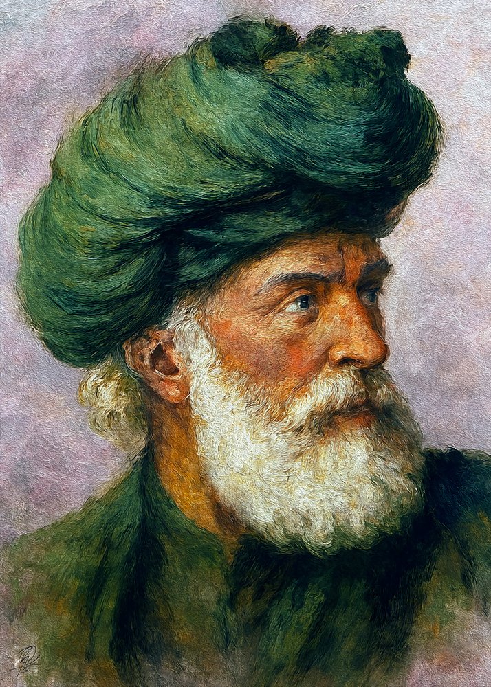 Homem com turbante verde de Osvaldo Russo