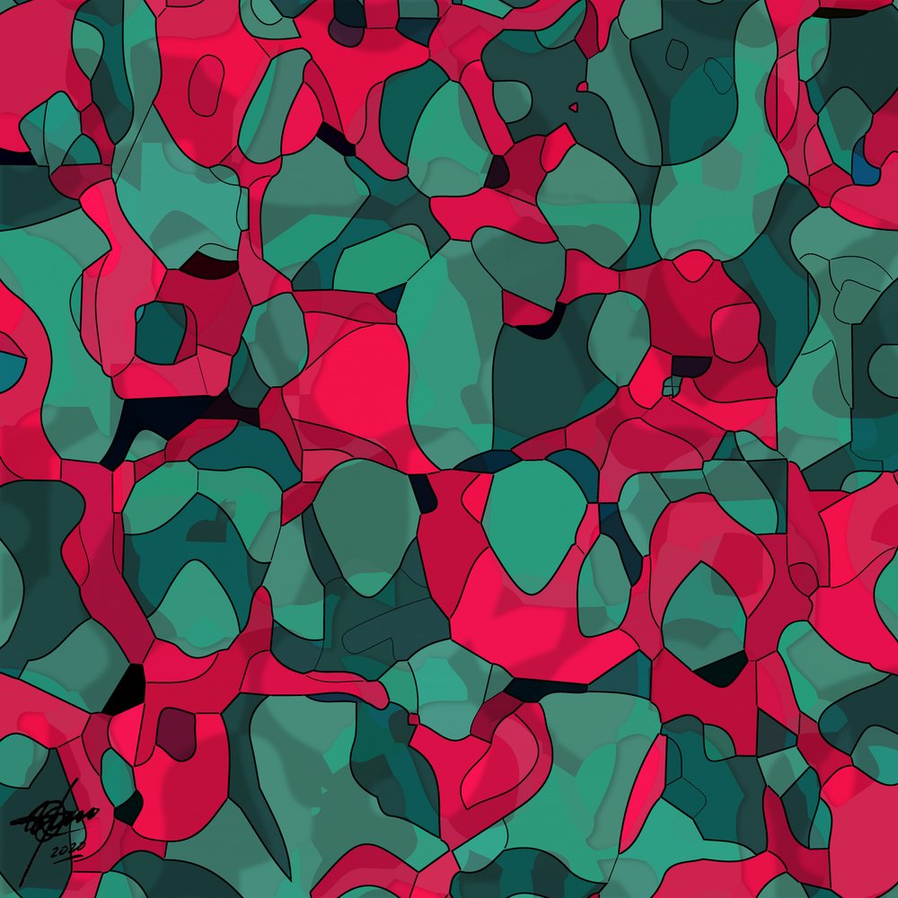 Organismos abstratos vibrantes de Osvaldo Russo
