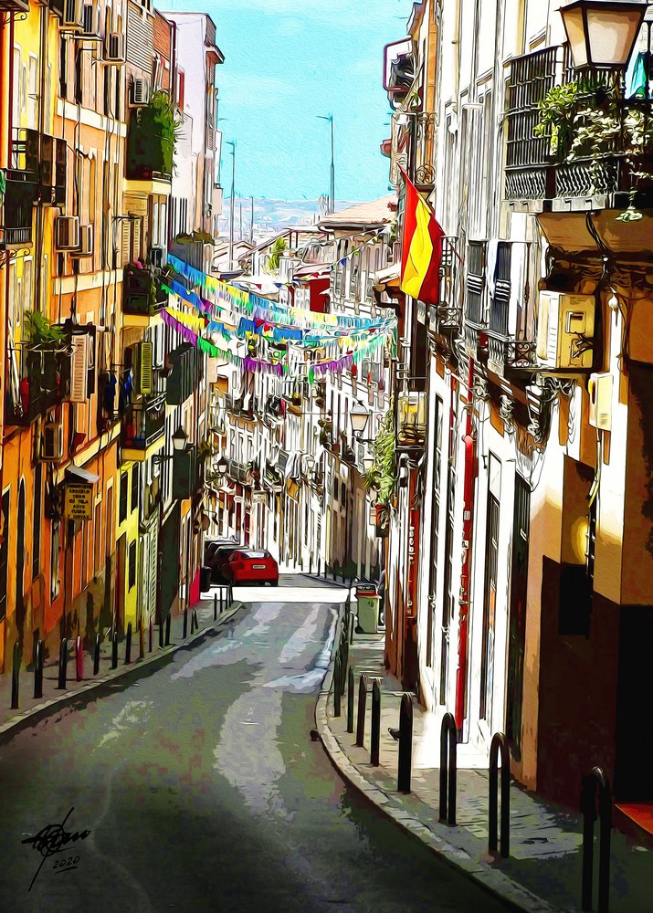 Rua espanhola animada de Osvaldo Russo