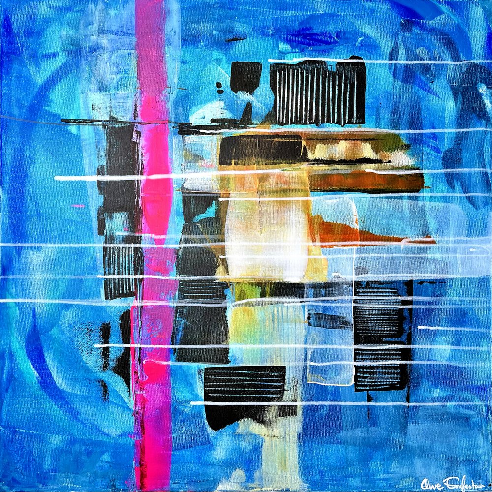 Linhas abstratas azuis de Owe Emfestav