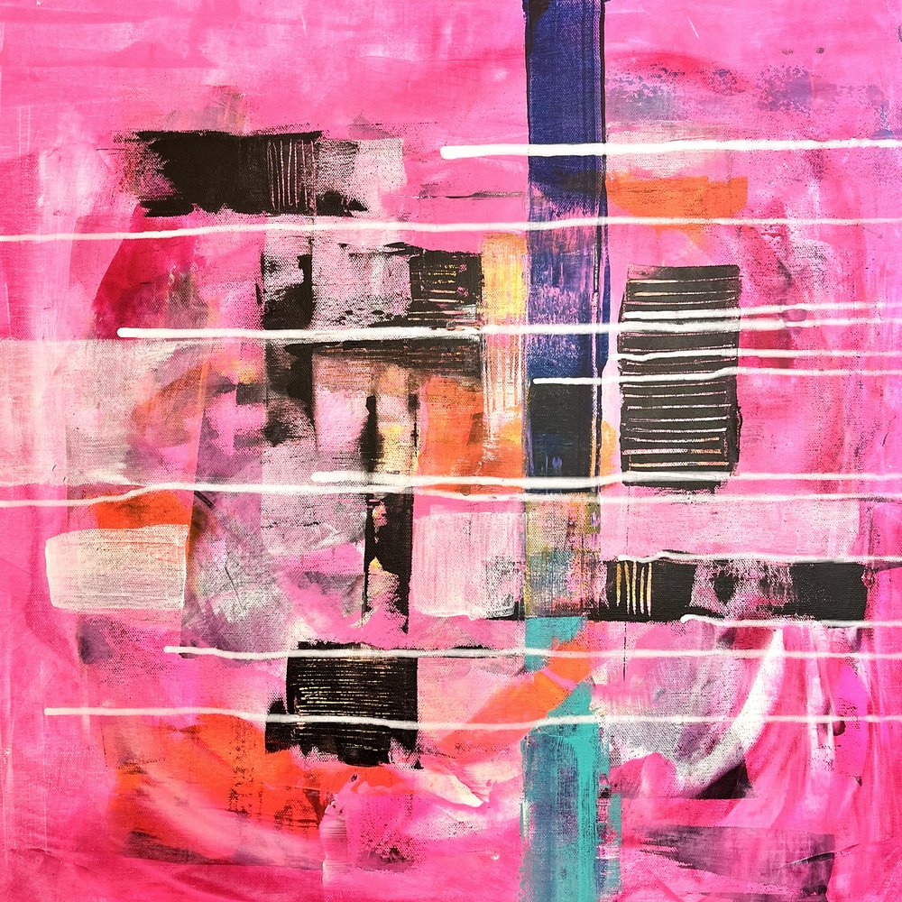 Abstrato em rosa vibrante de Owe Emfestav