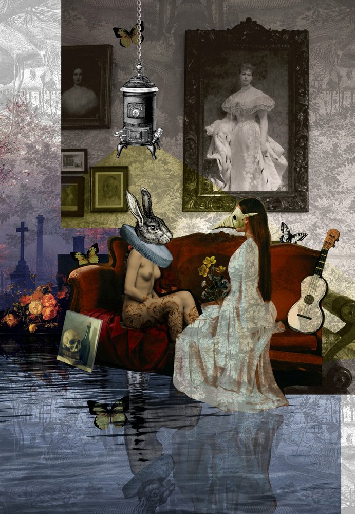 Reflexo surreal com máscara de Pascal Bouchet-Spiegel