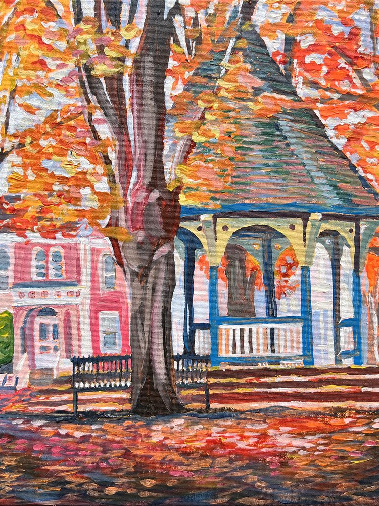 Gazebo de outono colorido de Pauline Wegman | Key and Sea Creative