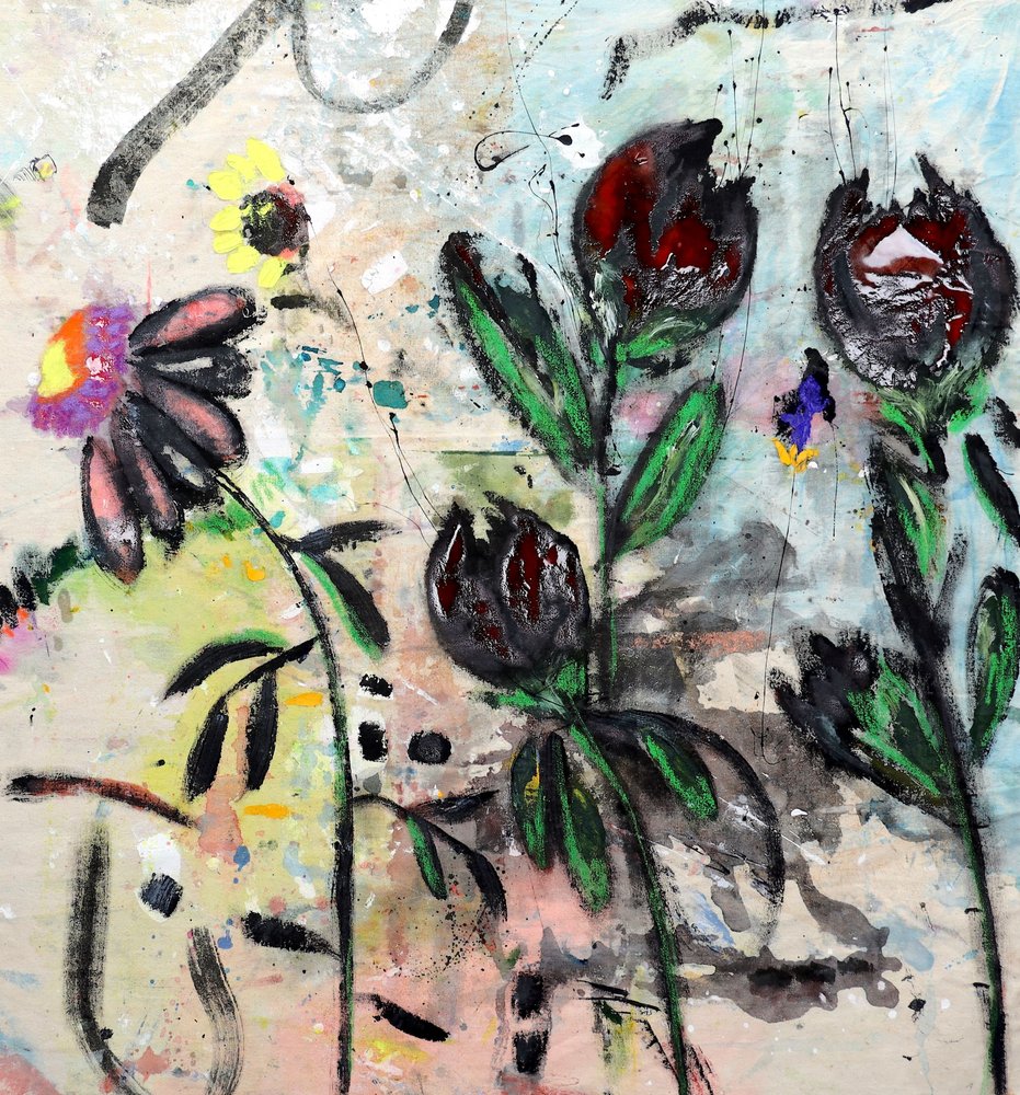 Flores abstratas melancólicas de Poonam Choudhary