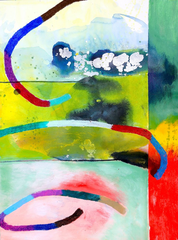 Fluxo abstrato vibrante de Poonam Choudhary
