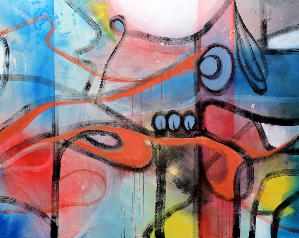 Fluxo abstrato vibrante de Poonam Choudhary