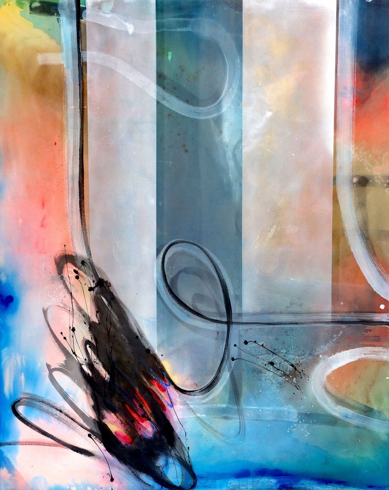 Fluxo abstrato vibrante de Poonam Choudhary