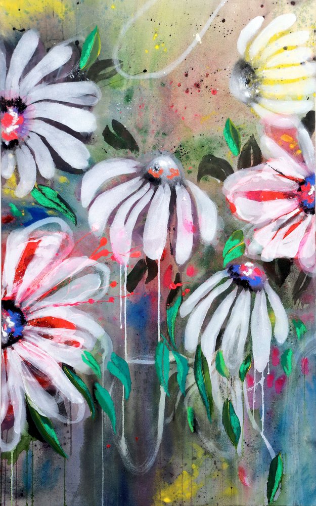 Flores abstratas vibrantes de Poonam Choudhary