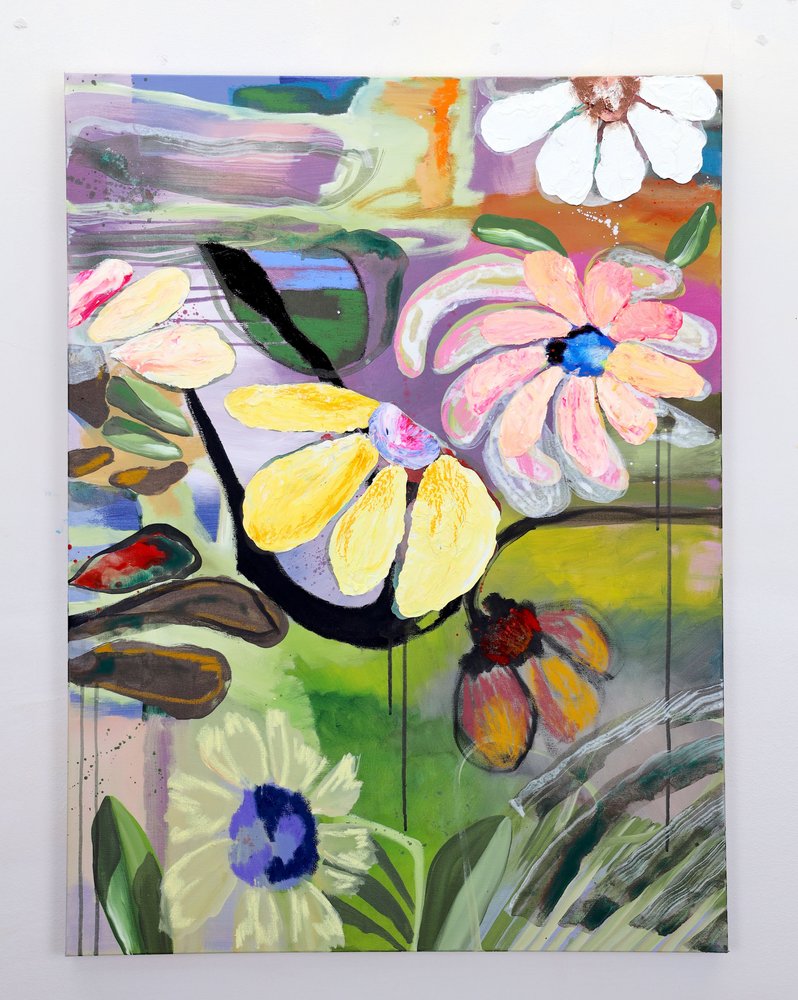 Flores abstratas vibrantes de Poonam Choudhary