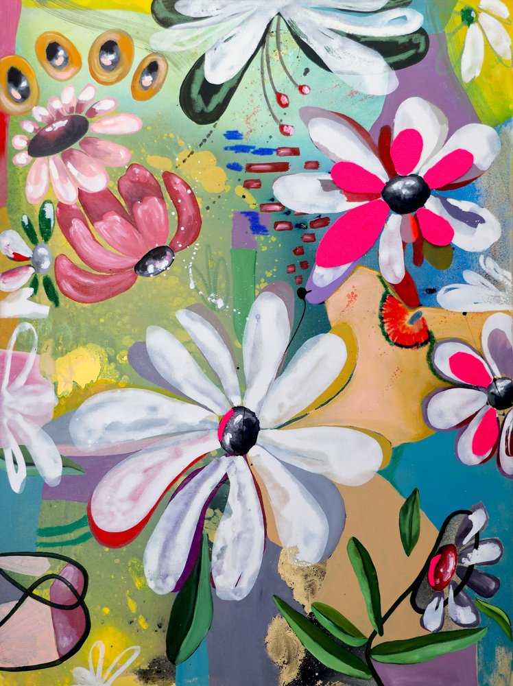 Flores abstratas vibrantes de Poonam Choudhary