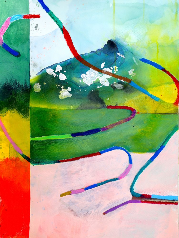 Paisagem abstrata vibrante de Poonam Choudhary