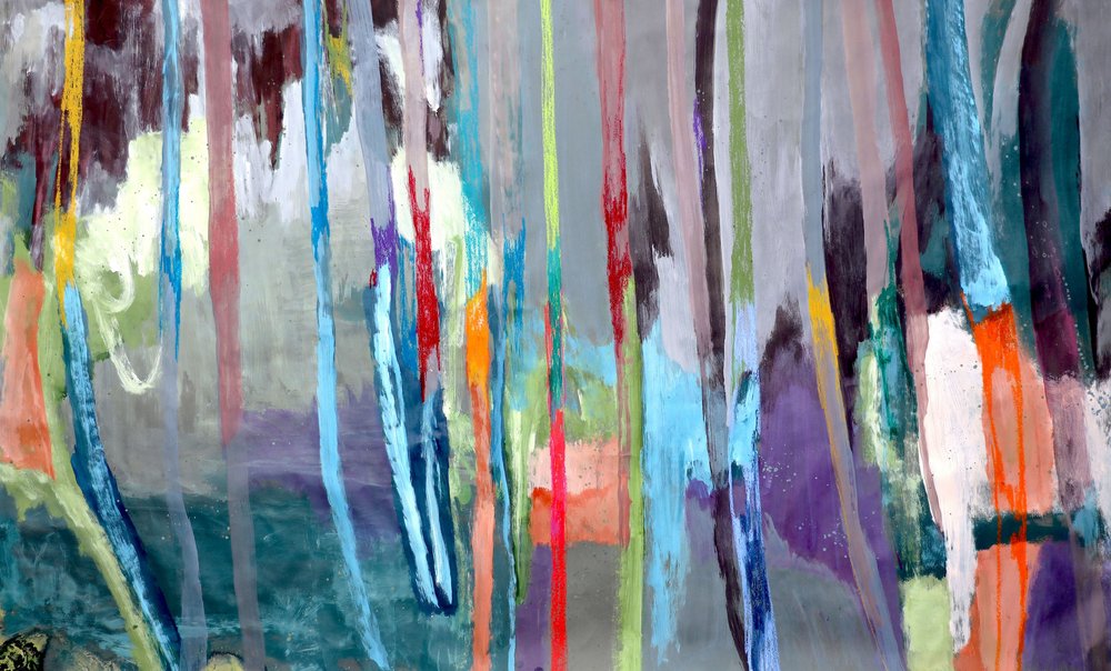 Linhas abstratas vibrantes de Poonam Choudhary