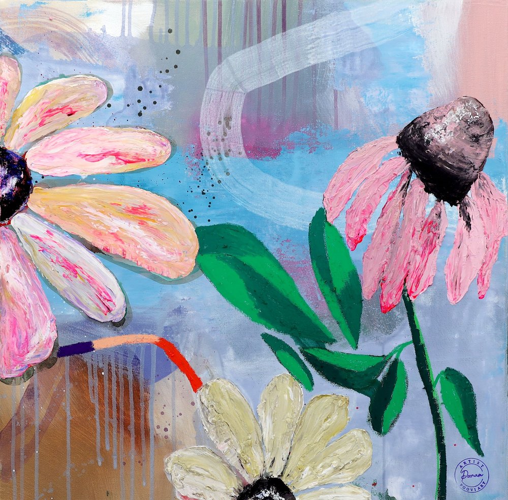 Abstrato floral vibrante de Poonam Choudhary
