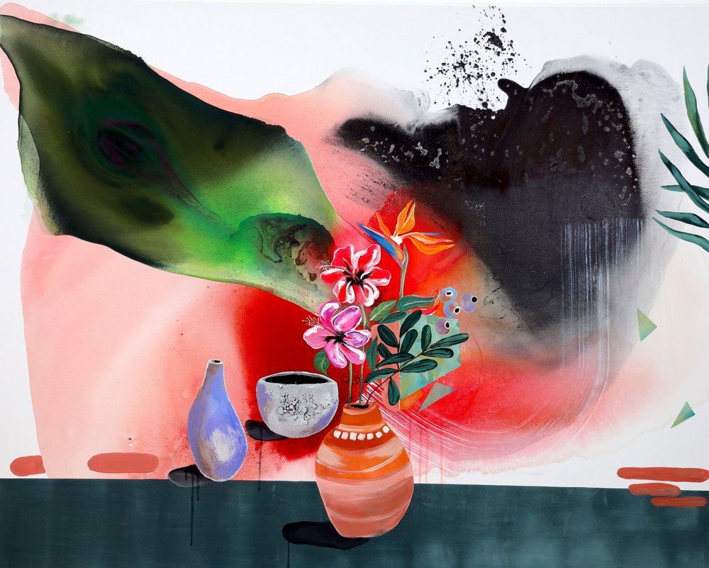 Natureza morta tropical vibrante de Poonam Choudhary