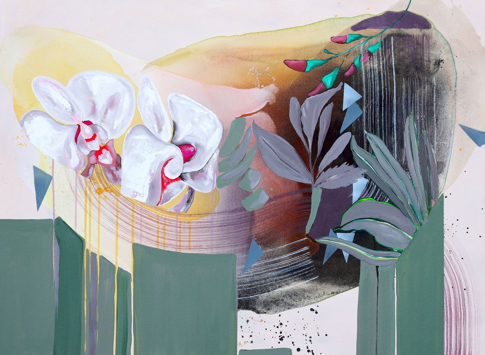 Abstrato da Orquídea Branca de Poonam Choudhary