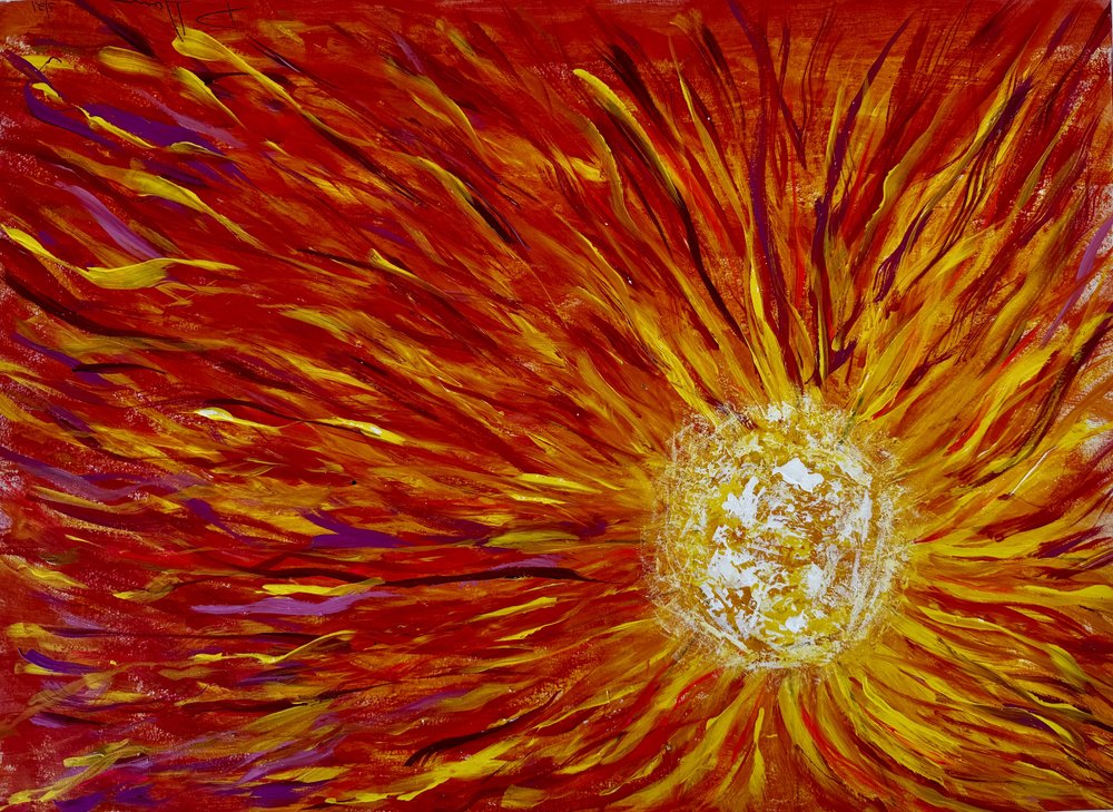 Sol abstrato e ardente de Preston Harmon