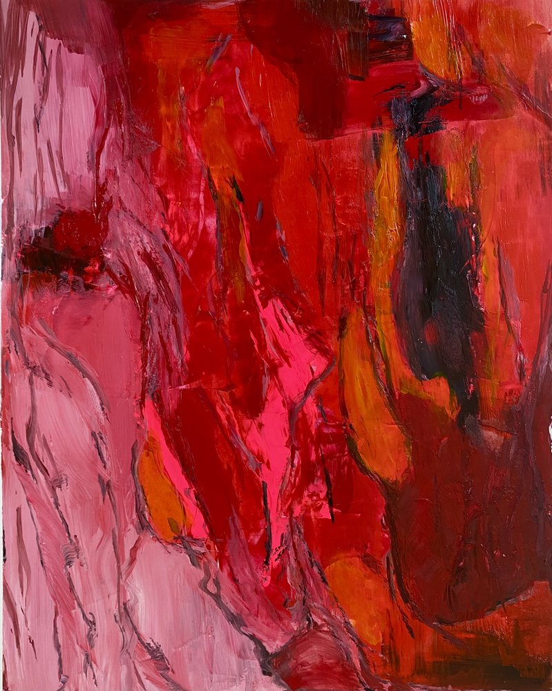 Abstrato em Vermelho Vibrante de Preston Harmon
