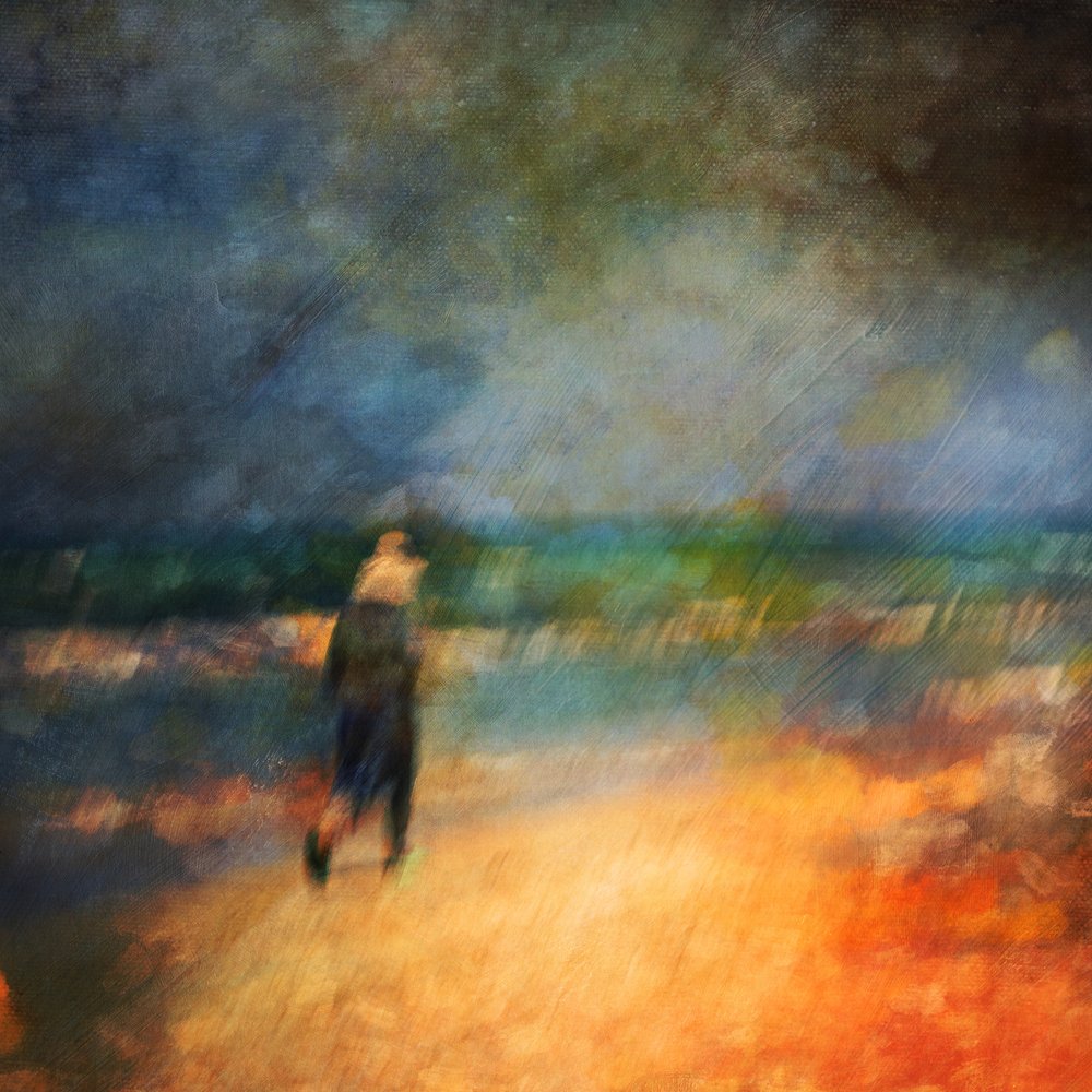 Passeio solitário na praia de Rachel Pansky