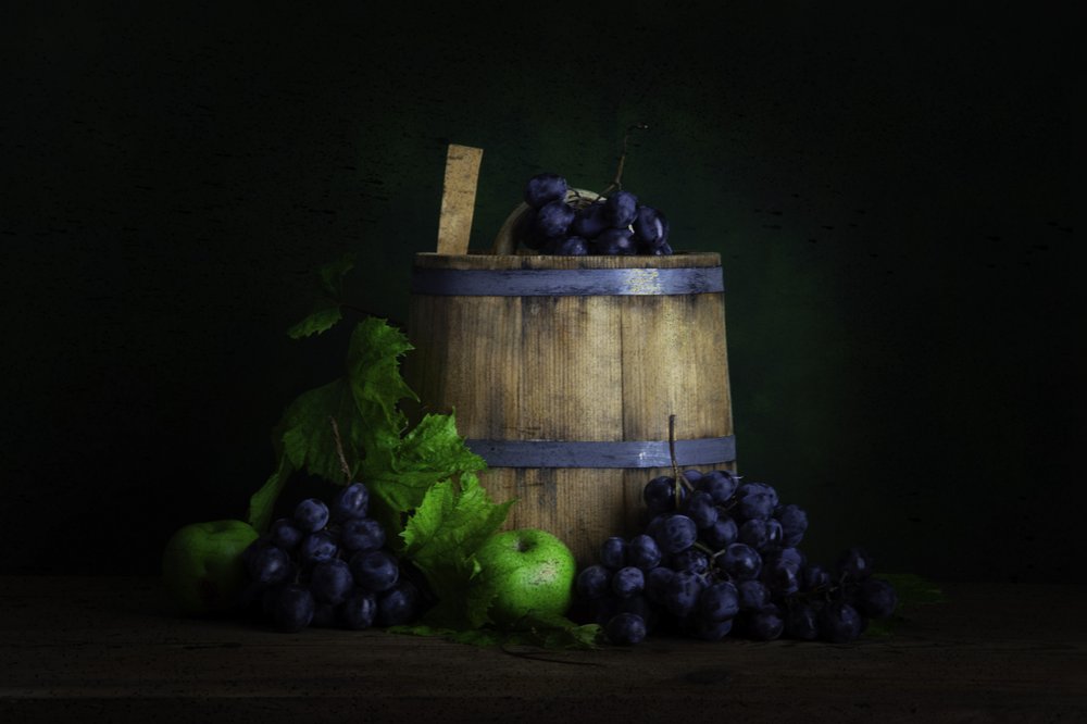 Colheita de uvas e barril de Ramiz Sahin