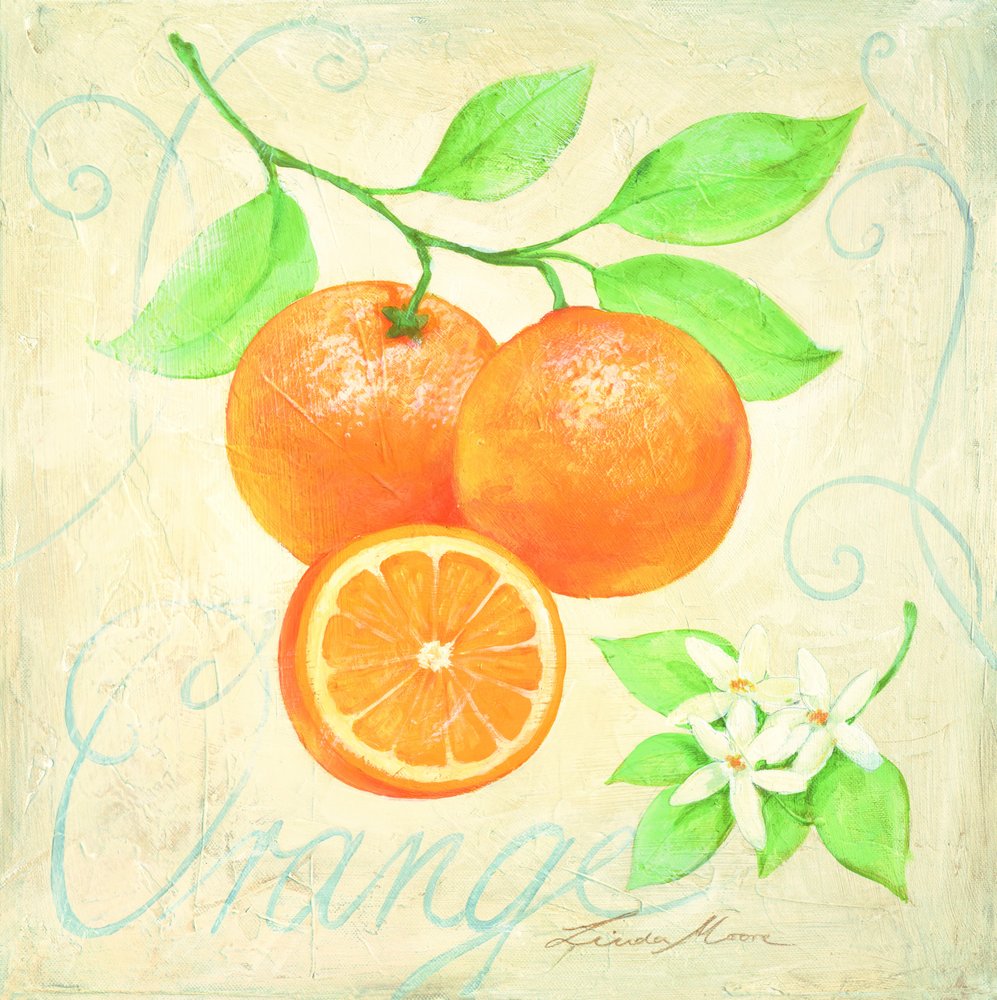 Laranjas frescas e flores de laranjeira de Renate Holzner