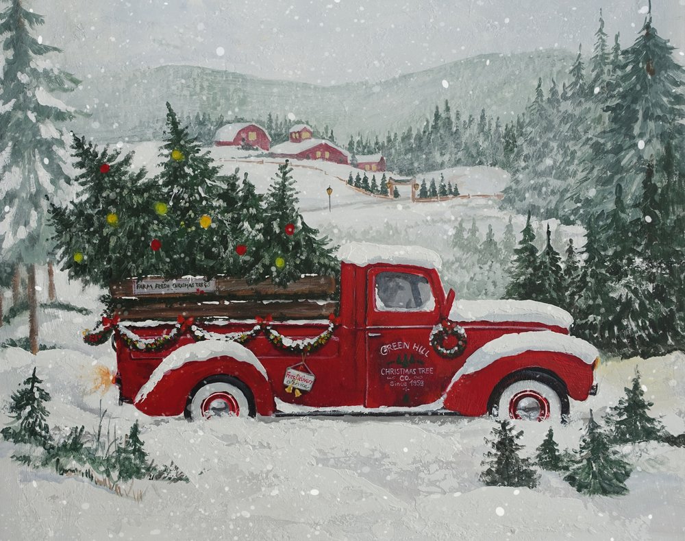 Nieve de Natal do Camião Vermelho de Renate Holzner