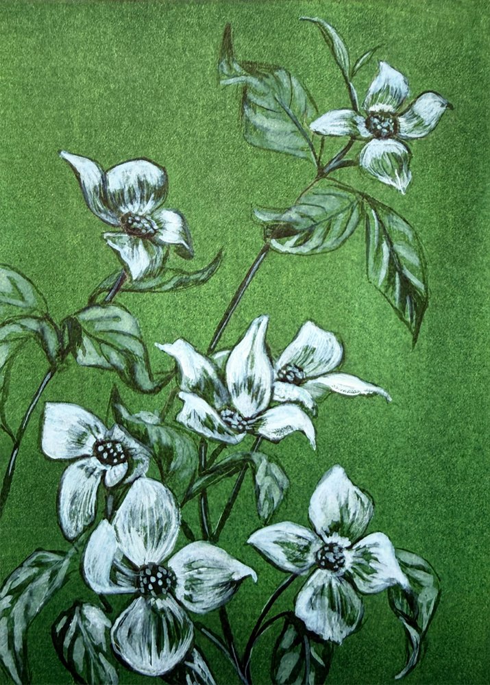 Flores botânicas verdes de Renee Machan Cottagecore Artist