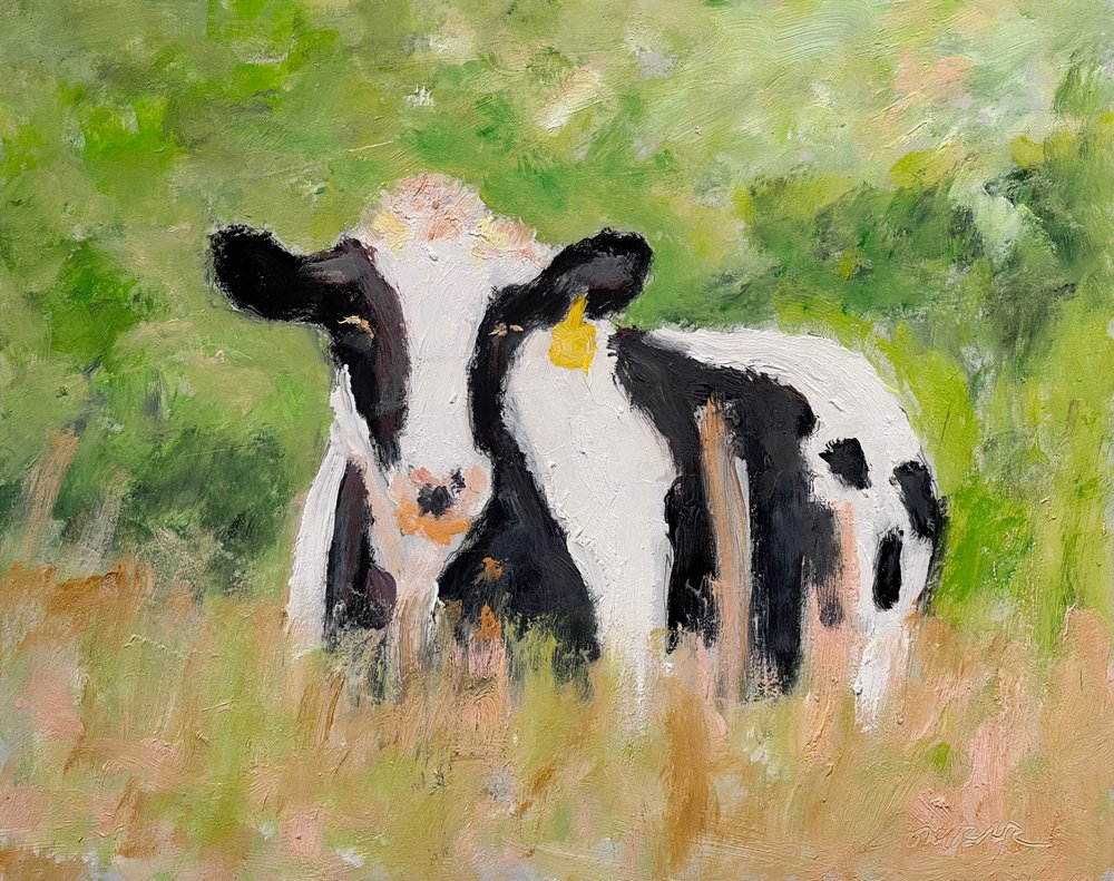 Vaca em pastagens tranquilas de Richard Gombar
