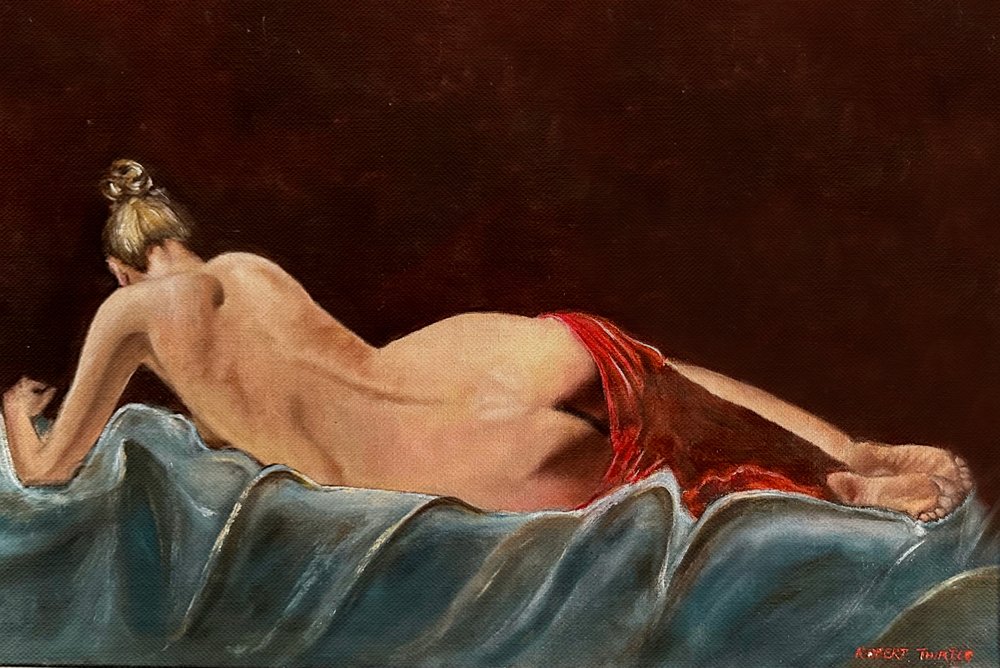 Nu elegante reclinado de Robert Thirtle